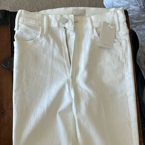 NWT Mother Hustler Ankle Fray Fairest of Them All (white) Size 26